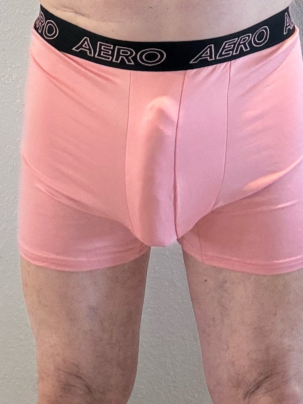 Aeropostale Men’s Pink Boxer Briefs with Black Logo Waistband